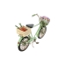 Prydnadsfigur Home ESPRIT Svart Mint Cykel Vintage 24 x 9 x 13 cm (2 antal)