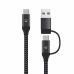 USB-C-kábel Ewent Fekete Többszínű 1 m (1 egység)