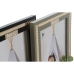 Рамка за снимки Home ESPRIT Черен Зелен Естествен Кристал Дървен MDF Скандинавски 26,5 x 2 x 31,5 cm (2 броя)