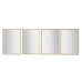 Espejo de pared Home ESPRIT Blanco Marrón Beige Gris 66 x 2 x 92 cm 70 x 2 x 97 cm (4 Unidades)