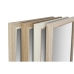 Wall mirror Home ESPRIT White Brown Beige Grey 66 x 2 x 92 cm (4 Units)