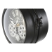 Horloge de table Home ESPRIT Blanc Noir Argenté Métal Verre 18 x 17 x 40,5 cm