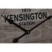 Ceas de Perete Home ESPRIT Kensington Alb Geam Lemn MDF 53 x 6 x 53 cm (2 Unități)