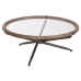 Hoofdtafel Home ESPRIT Kristal Sparrenhout 100 x 100 x 40 cm