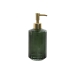 Dispensador de Jabón Home ESPRIT Verde Dorado Aluminio Cristal ABS 8 x 8 x 19,5 cm