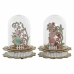 Apšvietimo apdaila DKD Home Decor Aliuminis Stiklas Shabby Chic 14,5 x 14,5 x 18 cm (2 vnt.)