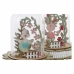 Decorare ușoară DKD Home Decor Aluminiu Geam Shabby Chic 14,5 x 14,5 x 18 cm (2 Unități)