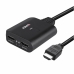 Adapter HDMI v 2 x HDMI LINDY 38356 Črna