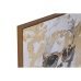 Maleri Home ESPRIT Gylden chica 70 x 3,5 x 70 cm (2 enheder)
