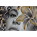 Pintura Home ESPRIT Bloemen Moderno 100 x 3,5 x 100 cm (2 Unidades)