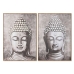 Maleri Home ESPRIT Buddha Orientalsk 70 x 3,5 x 100 cm (2 enheder)