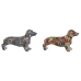 Figurine Décorative Home ESPRIT Multicouleur Chien méditerranéen 21 x 6 x 12 cm (2 Unités)