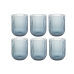 Conjunto de Copos DKD Home Decor Azul Cristal 240 ml (6 Unidades)