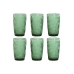 Set de pahare Home ESPRIT Verde Geam Cu descărcare 370 ml (6 Unități)