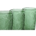 Set de pahare Home ESPRIT Verde Geam Cu descărcare 370 ml (6 Unități)