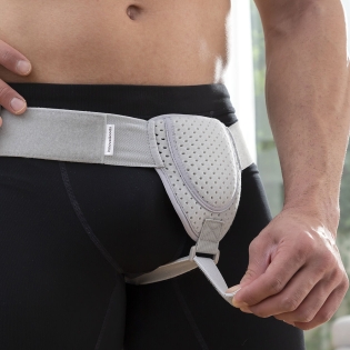  Cinturón para hernia inguinal para hombre, soporte de hernia  inguinal, cinturón de hernia abdominal inferior para mujeres o hombres,  cinturón de soporte para hernias inguinales con almohadilla de : Salud y