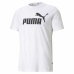 Kortærmet T-shirt til Mænd Puma ESS LOGO TEE 586666 02 Hvid