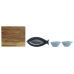 Set za Predjelo Home ESPRIT Plava Nebesko plava Porculan Drvo akacije Mediteran Ribe 19,5 x 16,5 x 1,3 cm 4 Dijelovi