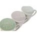 Cup with Tea Filter DKD Home Decor Blue Green Light Pink Stainless steel Porcelain 380 ml (3 Units)