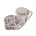 Bögre teaszűrővel Home ESPRIT Kék Fehér Rózsaszín Rozsdamentes acél Porcelán 380 ml (2 egység)