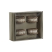 Dukring DKD Home Decor Naturell Jute Harts Aluminium 6 x 3 x 6 cm 4 Delar