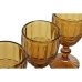 Set de pahare Home ESPRIT Chihlimbar Geam 240 ml (6 Unități)