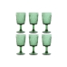 Conjunto de Copos Home ESPRIT Verde Cristal 285 ml (6 Unidades)