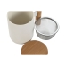 Krus med infusionsfilter Home ESPRIT Hvid Rustfrit stål Porcelæn 360 ml