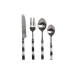 Set de Tacâmuri DKD Home Decor Negru Argintiu Rășină Oțel inoxidabil 4,5 x 1,5 x 22 cm 16 Piese