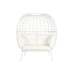 Kerti fotel DKD Home Decor 130 x 68 x 146 cm szintetikus rattan Acél Fehér