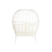 Kerti fotel DKD Home Decor 130 x 68 x 146 cm szintetikus rattan Acél Fehér