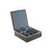 Box-Schmuckkästchen DKD Home Decor Silberfarben Himmelsblau Holz Aluminium 18 x 18 x 6 cm