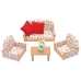 Dodatki za hišo punčke Sylvanian Families Sofa + 2 Armchairs + Table