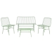 Conjunto de Mesa com 3 Poltronas Home ESPRIT Menta Metal 115 x 53 x 83 cm