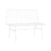 Tafelset met 3 fauteuils Home ESPRIT Wit Metaal 115 x 53 x 83 cm