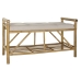 Banchetă DKD Home Decor Natural Bej Maro Bumbac Bambus (100 x 44 x 55 cm)