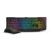 Клавиатура и мишка за игра OZONE Испанска Qwerty Черен Многоцветен