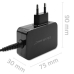 Chargeur mural Qoltec 52385 Noir 45 W (1 Unités)