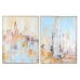 Schilderij DKD Home Decor 60 x 3,5 x 80 cm Stad 60 x 3 x 80 cm Loft (2 Stuks)