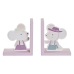 Fermalibri DKD Home Decor LD-173251 12,5 x 9,5 x 14,5 cm Mouse Per bambini Legno MDF (2 Unità)