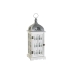 Lanterne DKD Home Decor Finition vieillie Blanc Gris Bois Verre méditerranéen 19 x 19 x 51 cm
