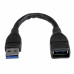 USB Cable Startech USB3EXT6INBK         Черен