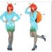 Kostume til voksne Multifarvet Dame Snegl dyr (3 Dele)