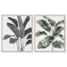 Kép Home ESPRIT Növényi levél Skandináv 52,8 x 2,5 x 62,8 cm (2 egység)