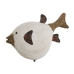 Statua Decorativa Home ESPRIT Bianco Naturale Pesce 17 x 8 x 27,3 cm