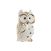 Figura Decorativa Home ESPRIT Branco Dourado Coruja Romântico 10 x 8 x 18 cm