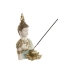 Dekorativ Figur Home ESPRIT Turkis Gyllen Buddha Orientalsk 12 x 12 x 22 cm