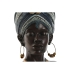 Statua Decorativa Home ESPRIT Azzurro Nero Dorato Africana 23 x 17 x 39 cm