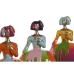 Figură Decorativă Home ESPRIT Multicolor Damă 21 x 16 x 25 cm (3 Unități)