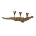 Decoratieve figuren Home ESPRIT Gouden Kroonkandelaar 42,5 x 12,5 x 11,5 cm